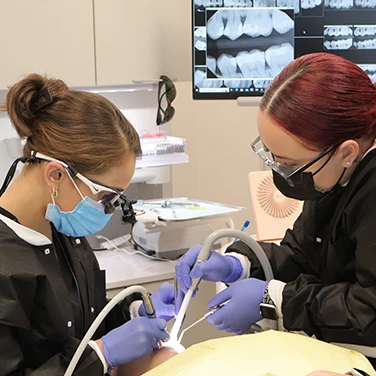 Dr. Bradee and Regan with a Patient at Singing River Dentistry in Athens, AL.