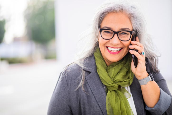Woman making a call